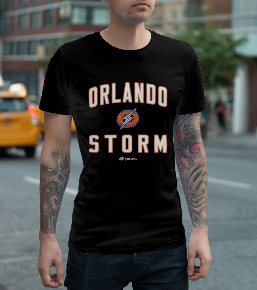 Orlando Storm UFL Good Level Purple Lightning T-Shirt