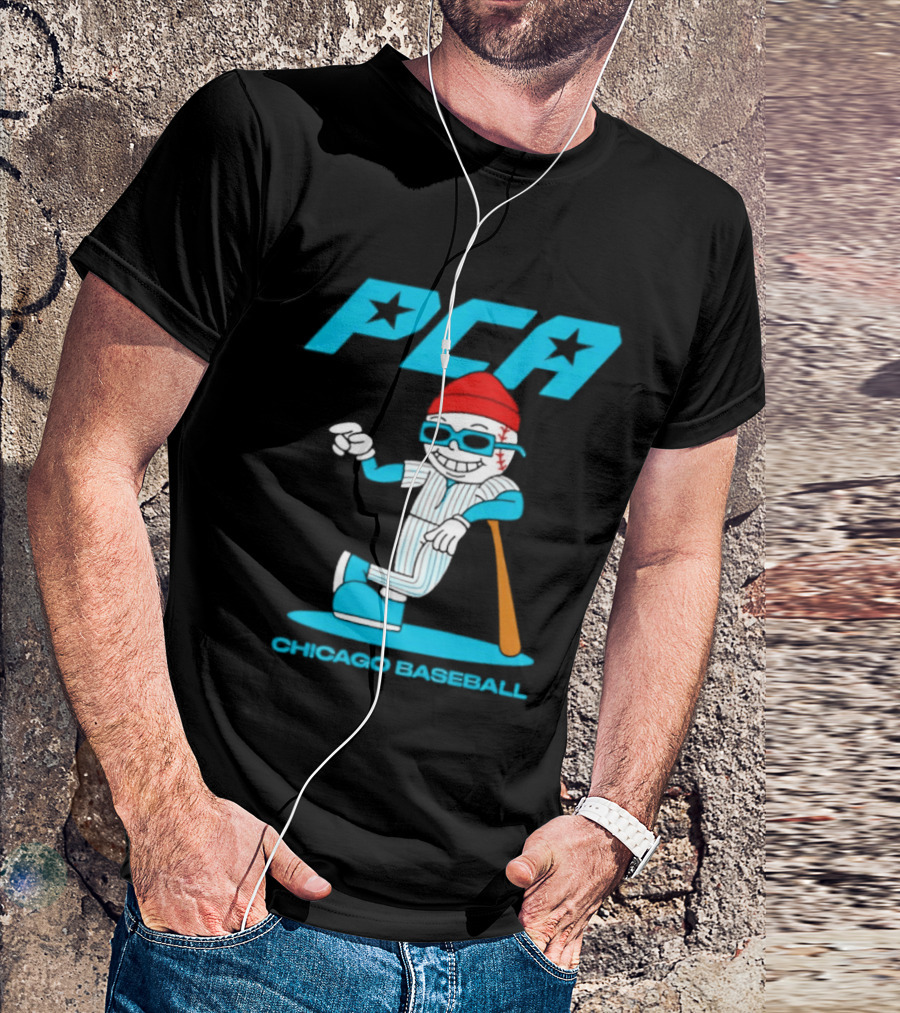PCA Chicago Baseball Mascot With Bat And Cap T-Shirt