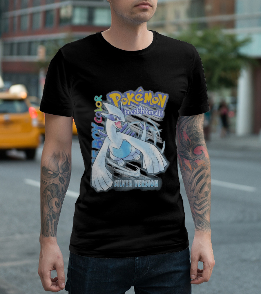 Pokémon Silver Version Game Boy Color Lugia Ta Catch 'Em All T-Shirt