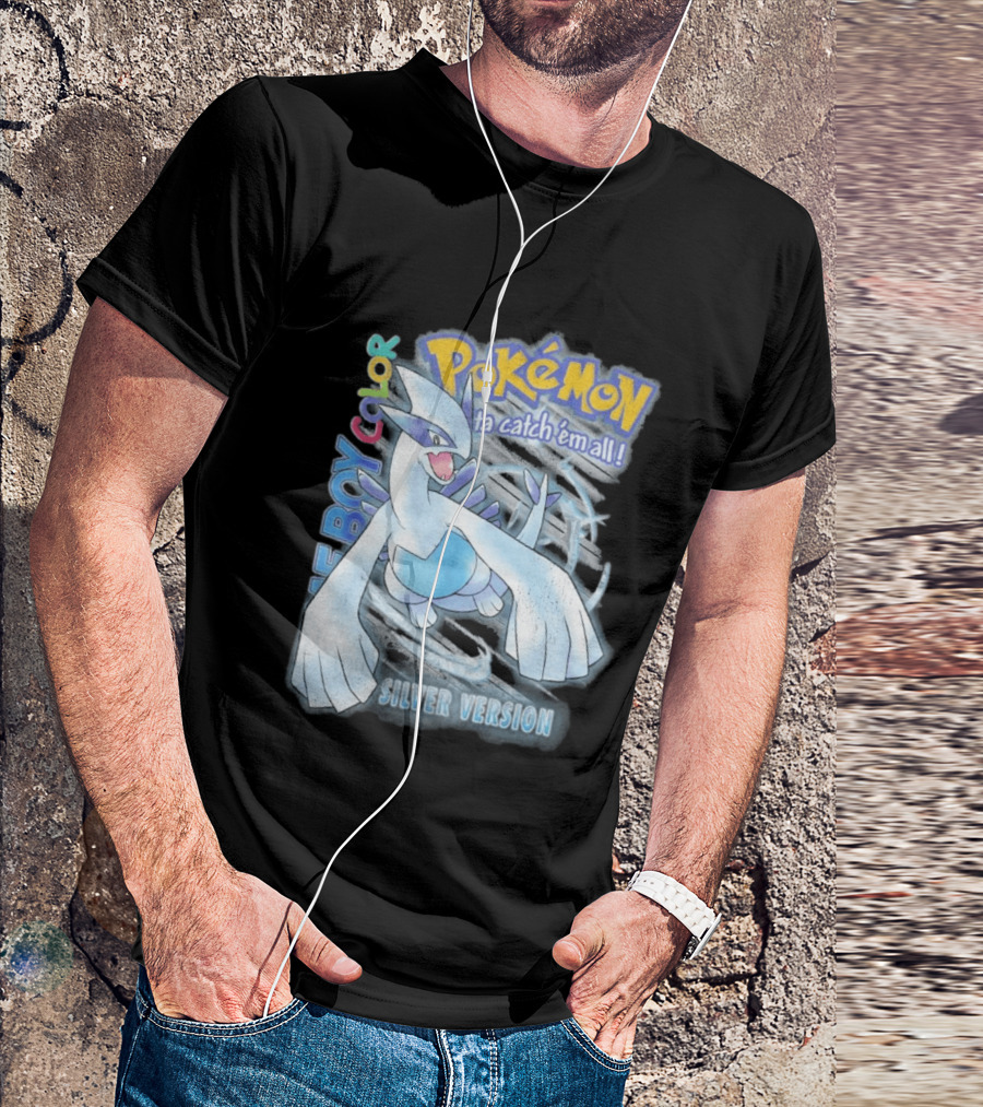 Pokémon Silver Version Game Boy Color Lugia Ta Catch 'Em All T-Shirt