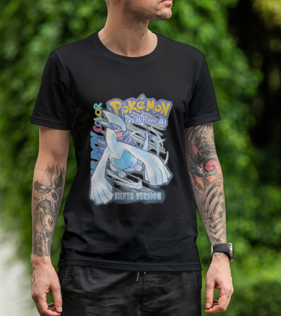 Pokémon Silver Version Game Boy Color Lugia Ta Catch 'Em All T-Shirt