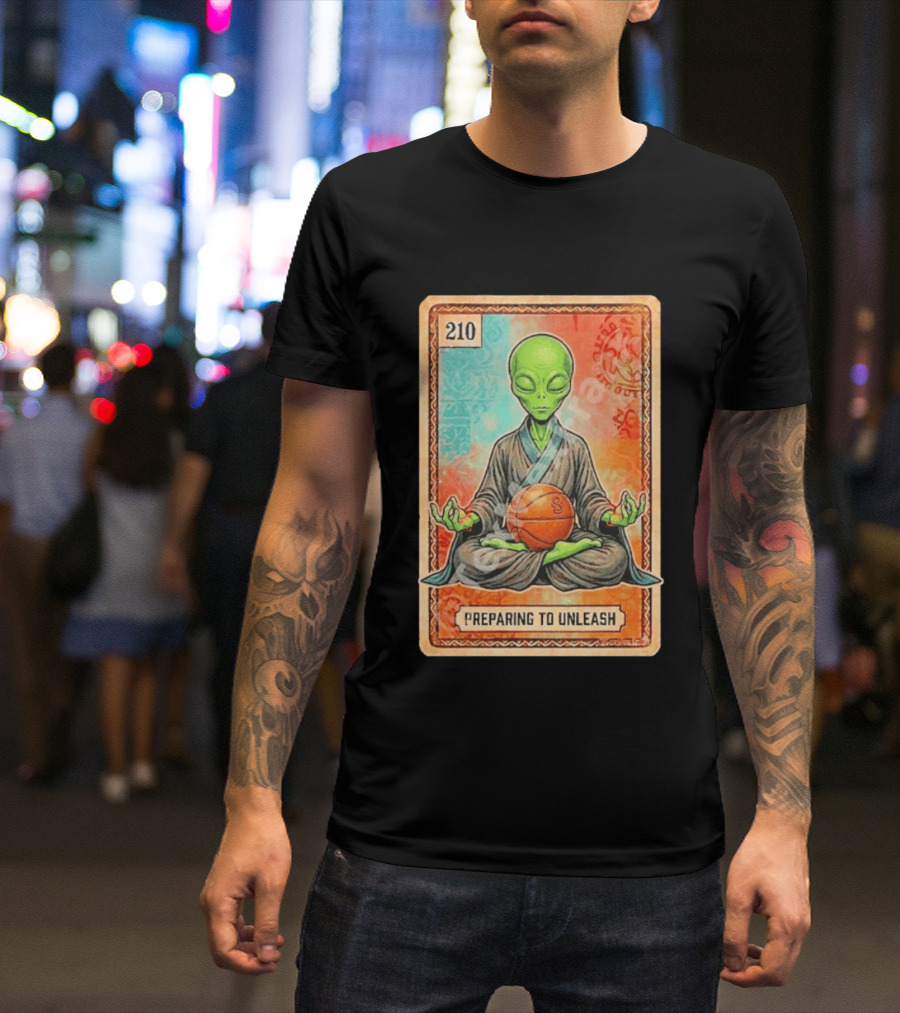 Preparing To Unleash Alien 210 San Antonio Spurs Basketball T-Shirt