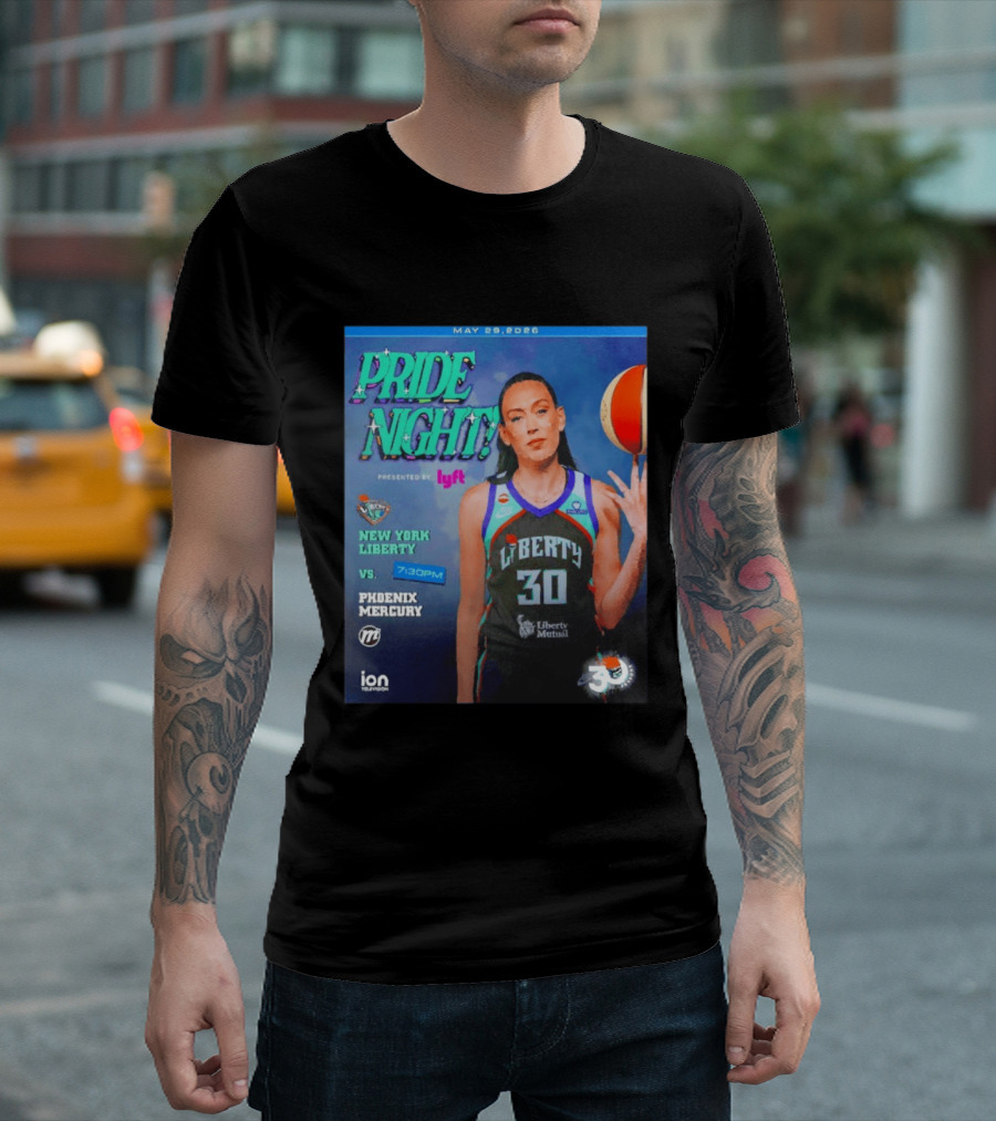 May 29 2026 Pride Night New York Liberty Vs Phoenix Mercury Presented By Lyft 7:30pm T-Shirt