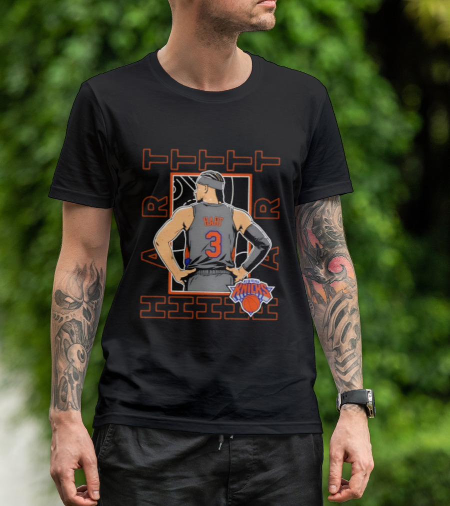 Josh Hart New York Knicks Basketball Number 3 Star Pose T-Shirt