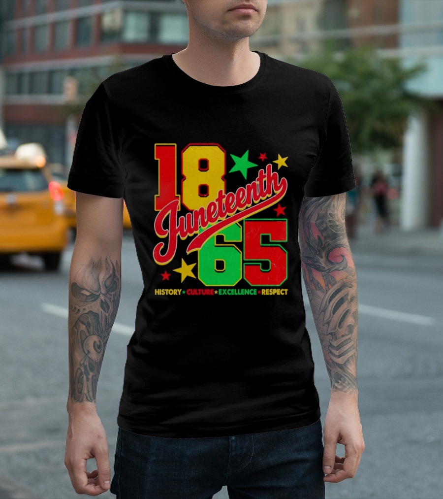 18 Juneteenth 65 History Culture Excellence Respect T-Shirt