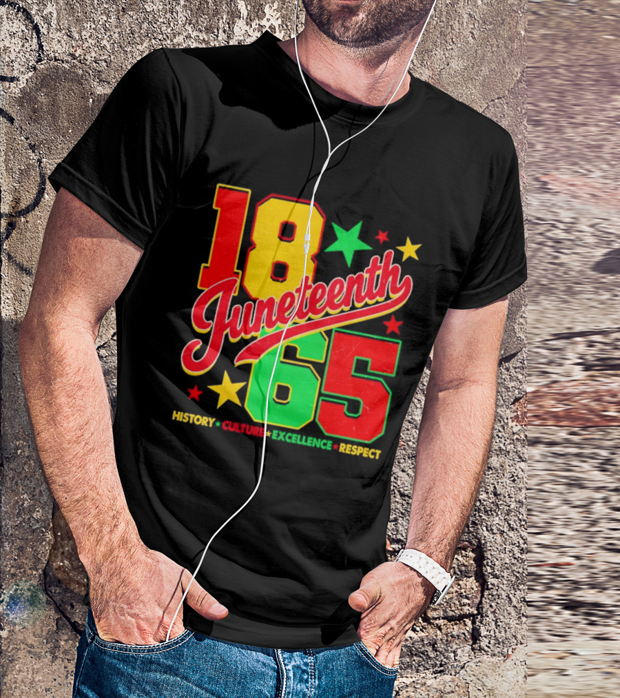 18 Juneteenth 65 History Culture Excellence Respect T-Shirt
