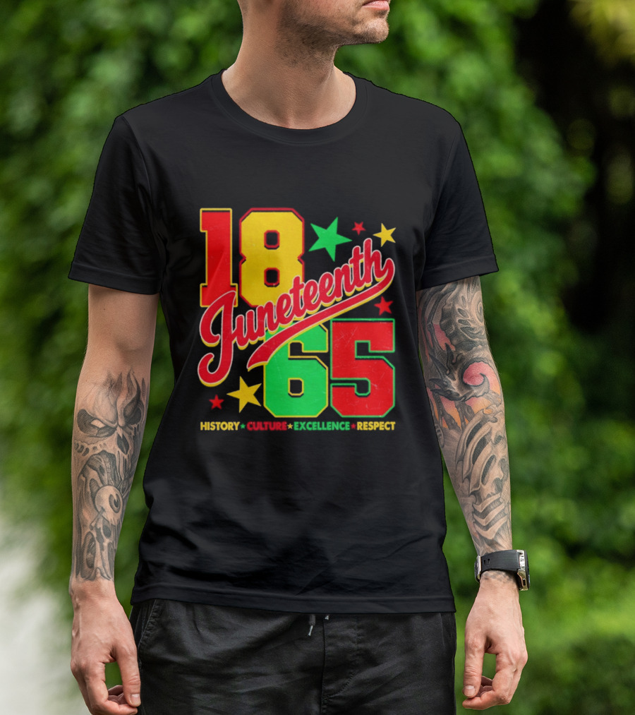 18 Juneteenth 65 History Culture Excellence Respect T-Shirt