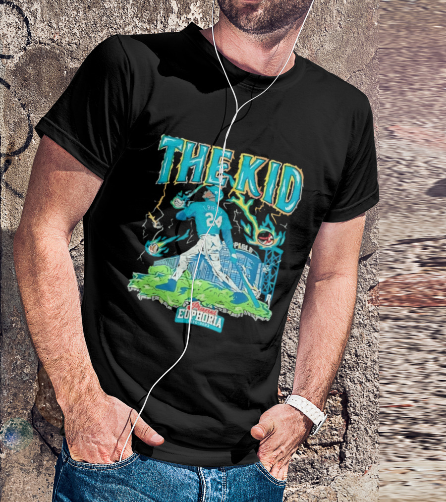 Ken Griffey Jr Seattle Mariners The Kid 24 Planet Euphoria Retro Baseball T-Shirt
