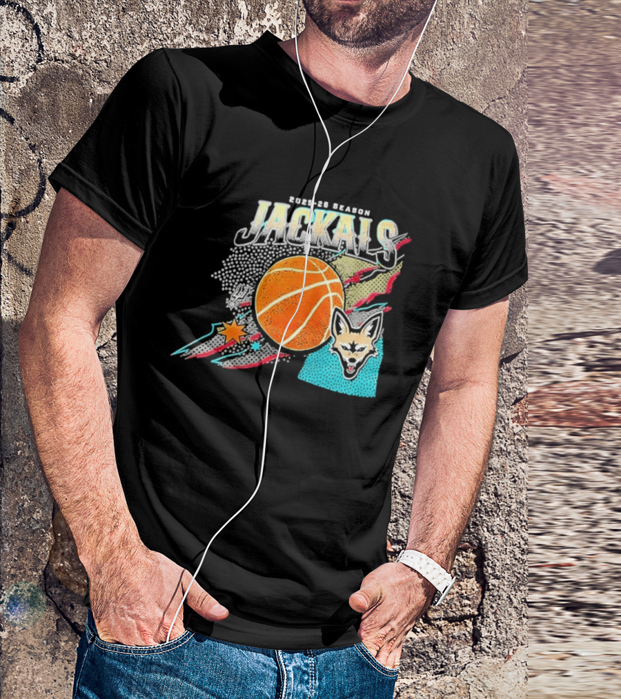 2025 26 Season Jackals Basketball Team With Fox And Starburst T-Shirt