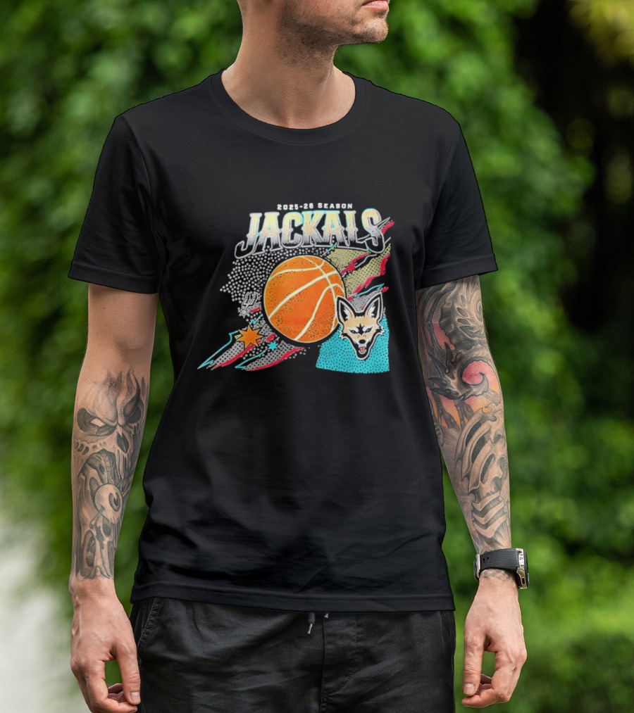 2025 26 Season Jackals Basketball Team With Fox And Starburst T-Shirt