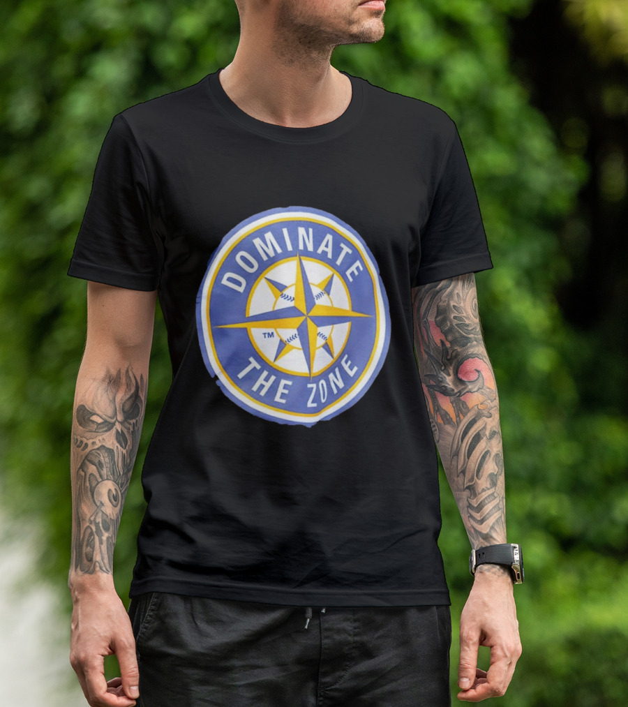 Seattle Mariners Dominate The Zone Compass Baseball Star T-Shirt