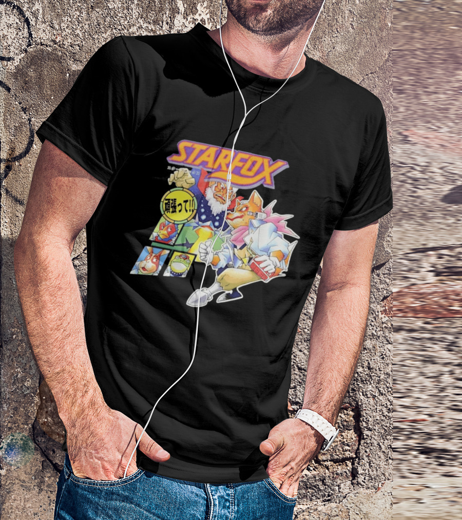 Starfox Japanese Kanji Manga Style Characters T-Shirt