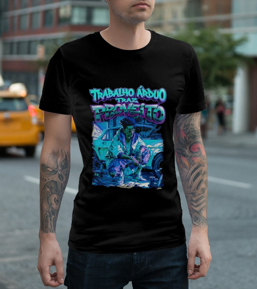 Trabalho Árduo Traz Proveito Neon T-Shirt