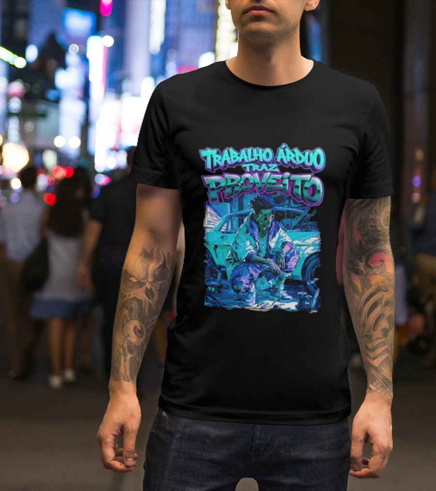 Trabalho Árduo Traz Proveito Neon T-Shirt