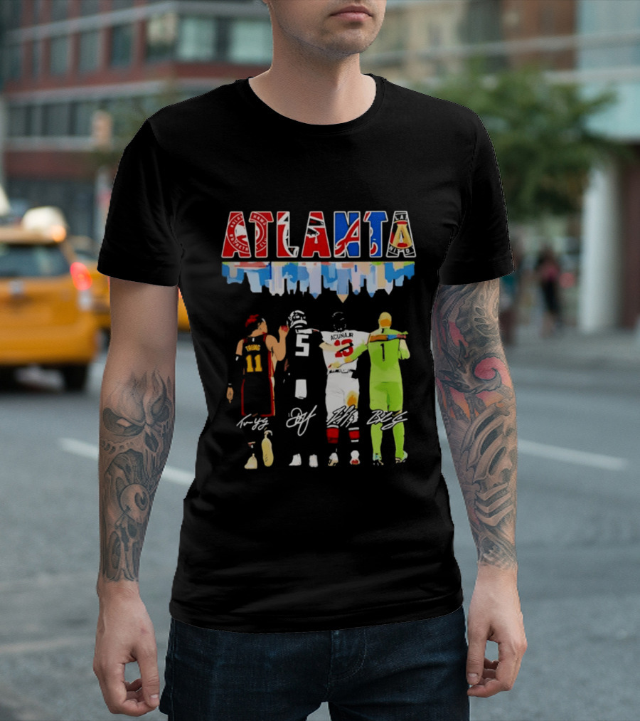 Atlanta Sports Trae Young Ronald Acuña Jr Hawks Falcons Braves United FC NBA MLB MLS T-Shirt
