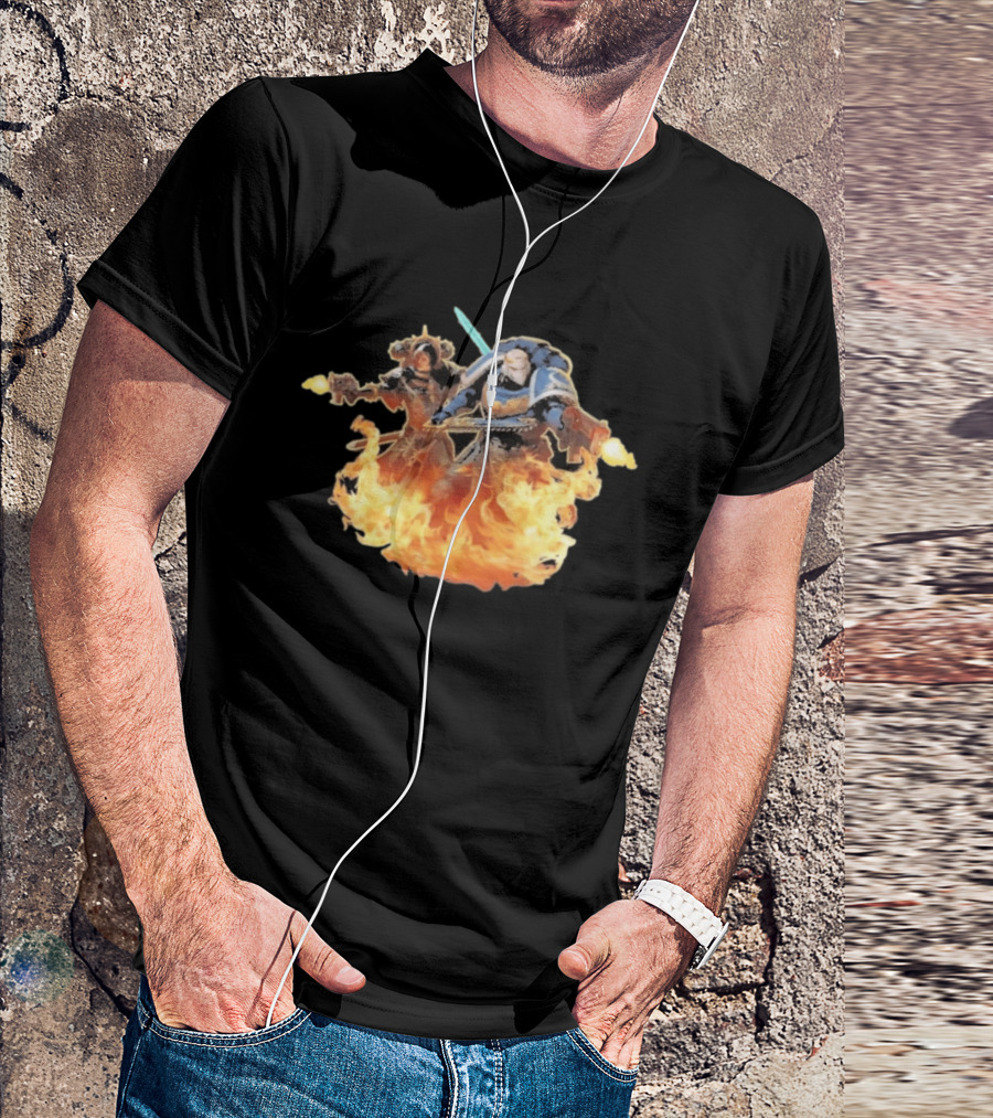 Warhammer 40 000 Boltgun II Double Battle Flames T-Shirt