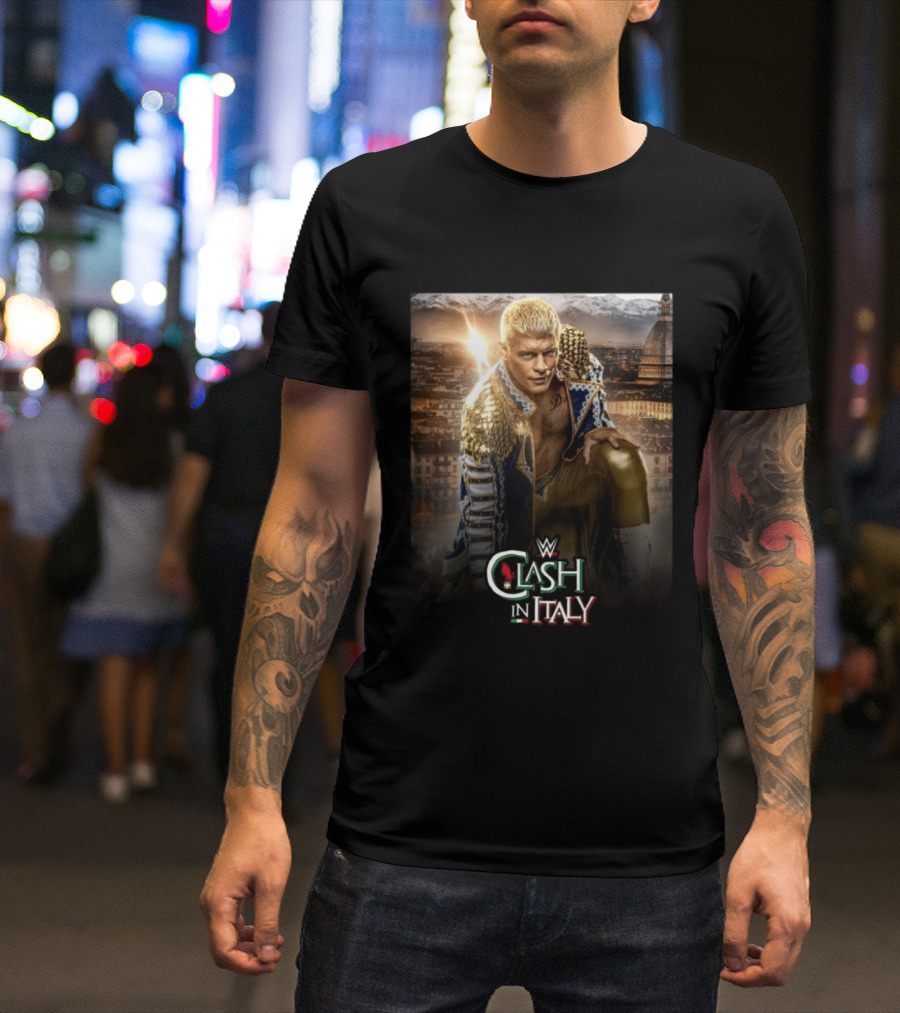 WWE Clash In Italy Turin 2023 Event Featuring Wrestling Star T-Shirt