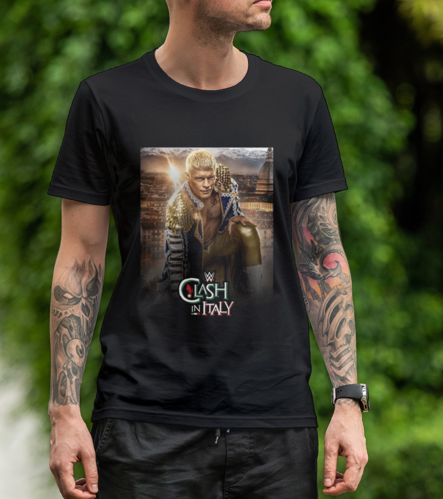 WWE Clash In Italy Turin 2023 Event Featuring Wrestling Star T-Shirt