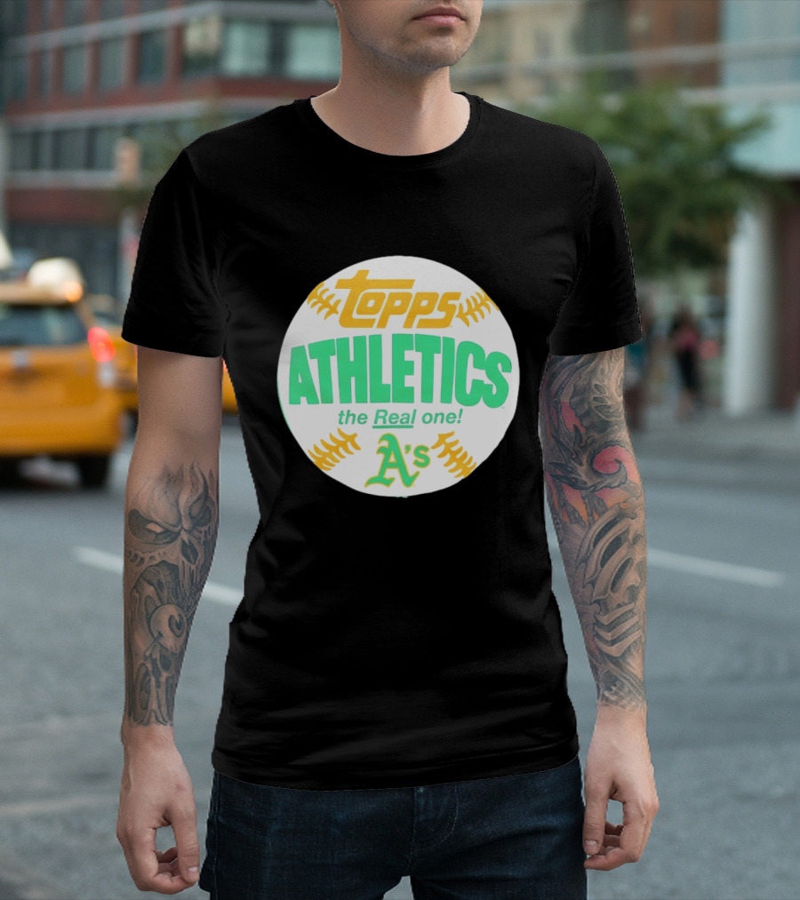 Topps Athletics The Real One A's Baseball T-Shirt