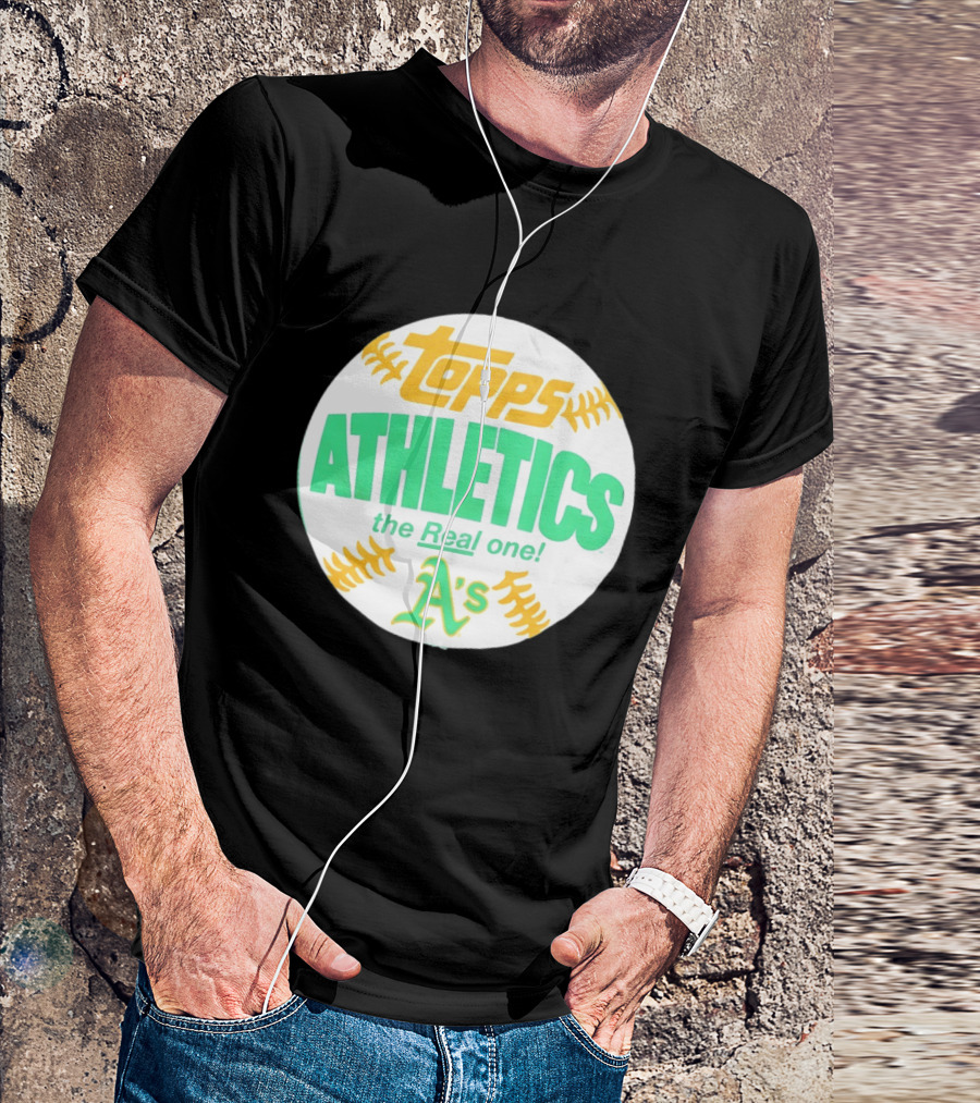 Topps Athletics The Real One A's Baseball T-Shirt