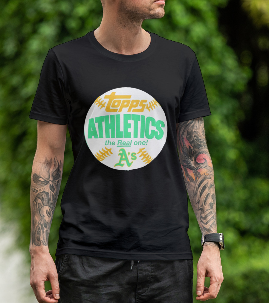 Topps Athletics The Real One A's Baseball T-Shirt