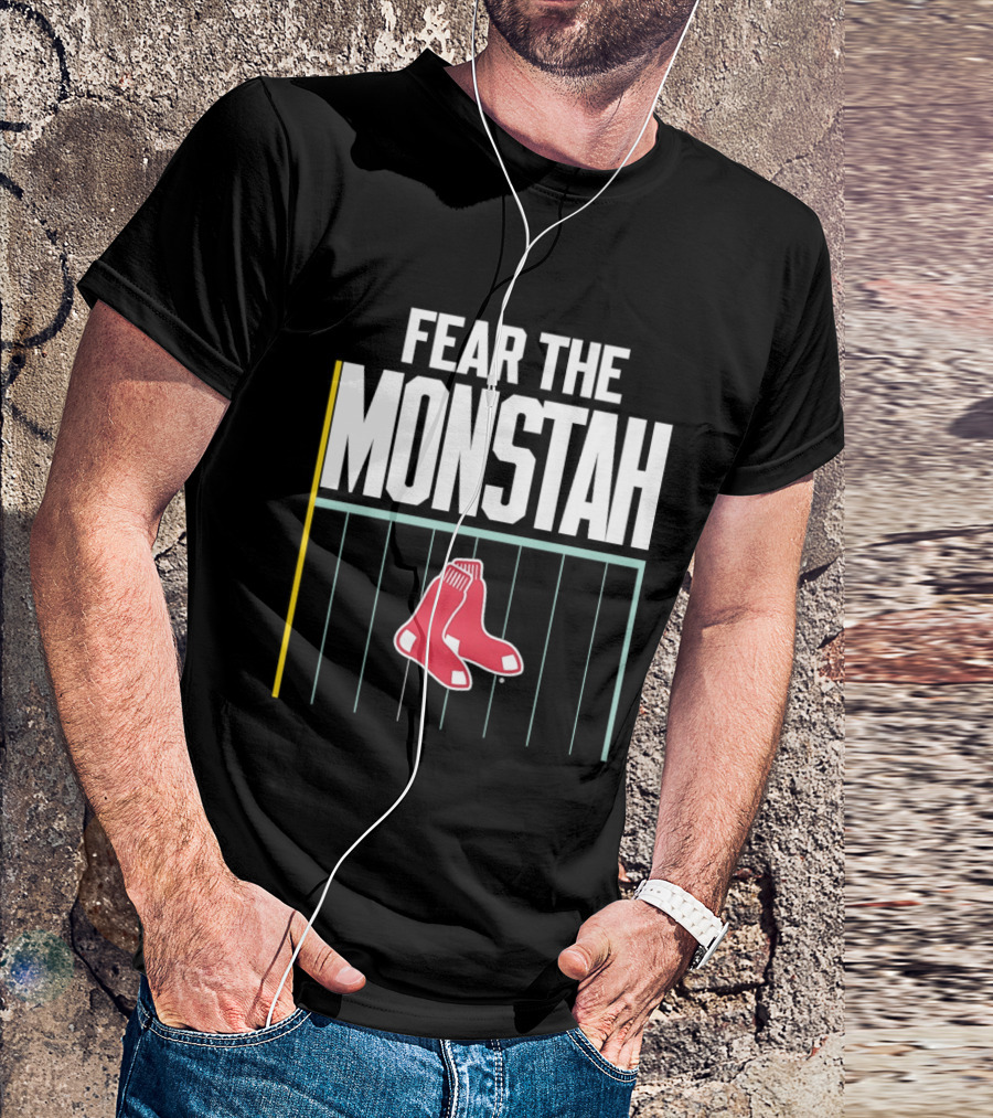 Boston Red Sox Fear The Monstah Major League Baseball Green Monster T-Shirt