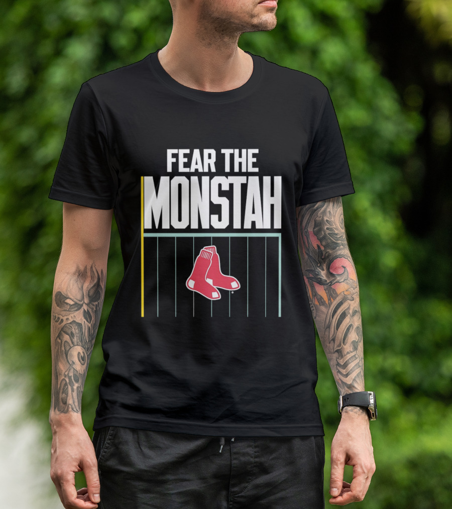 Boston Red Sox Fear The Monstah Major League Baseball Green Monster T-Shirt