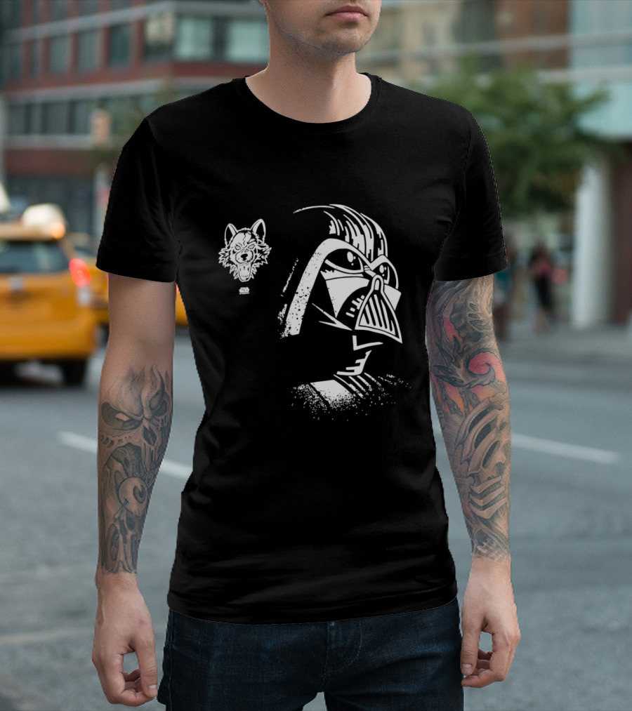 Darth Vader Galactic Empire Lightsaber Sith Star Wars Wolf Helmet T-Shirt