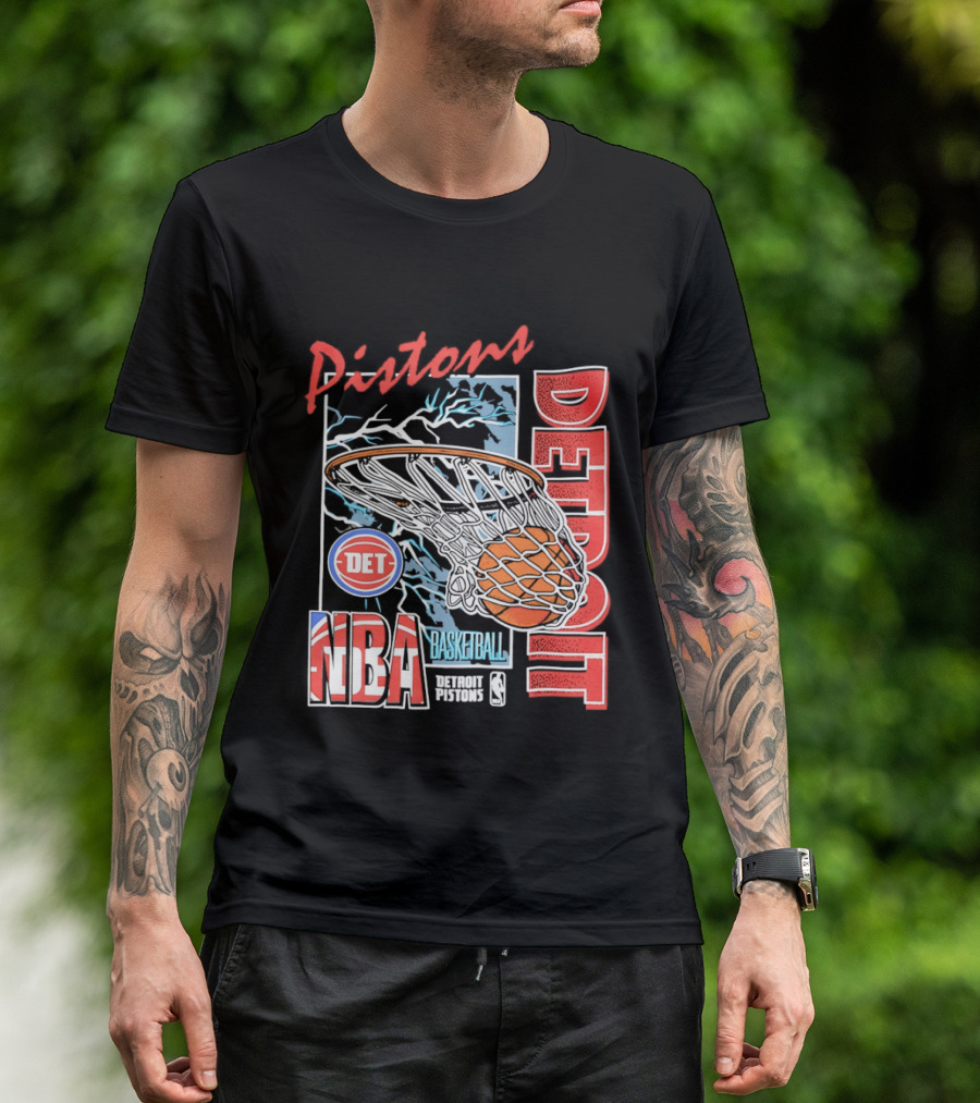 Pistons Detroit NBA Basketball DET Hoops 6 T-Shirt