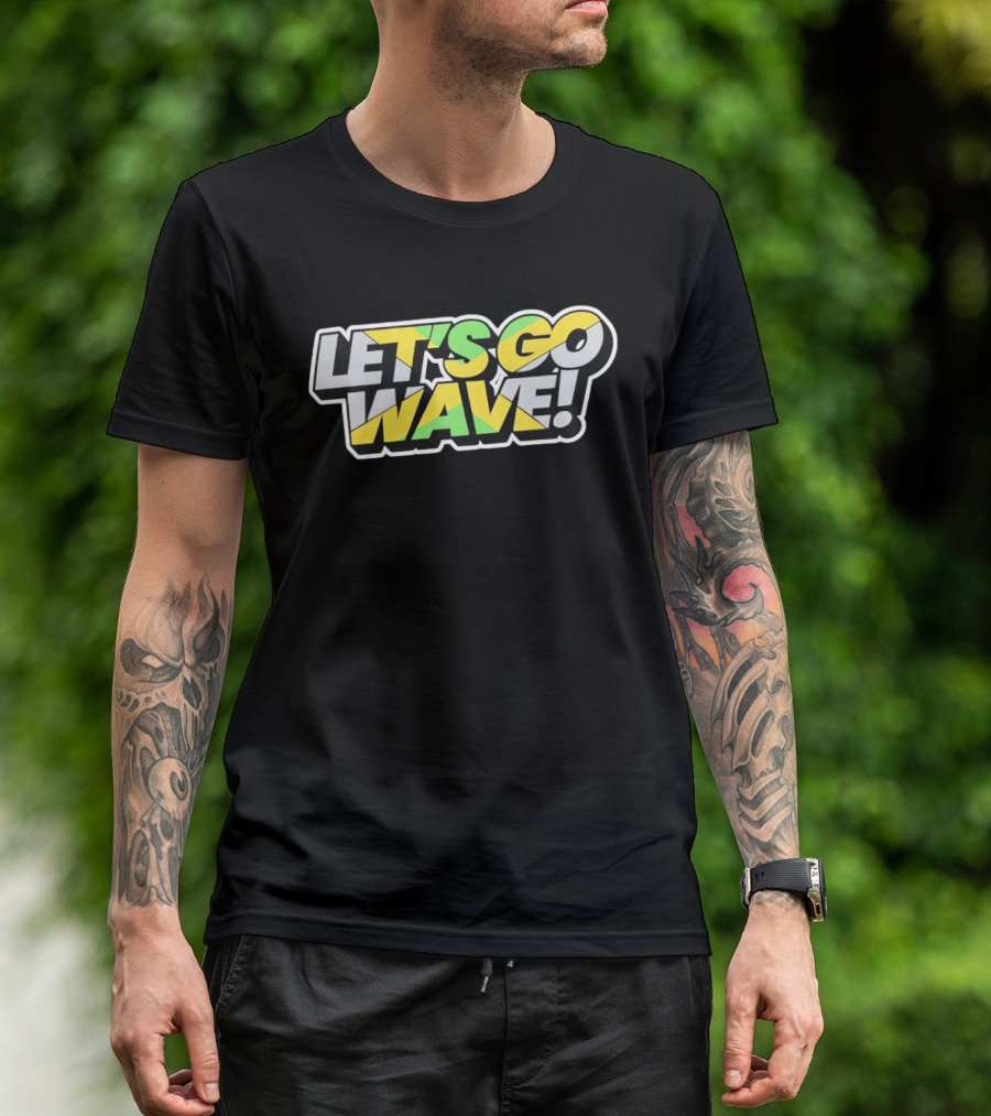 Jamaica Kingston Montego Bay Ocho Rios Port Antonio Spanish Town Let's Go Wave T-Shirt
