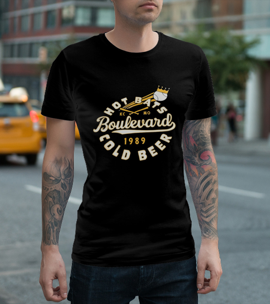 Kansas City Royals Boulevard Hot Bats KC MO Cold Beer 1989 T-Shirt