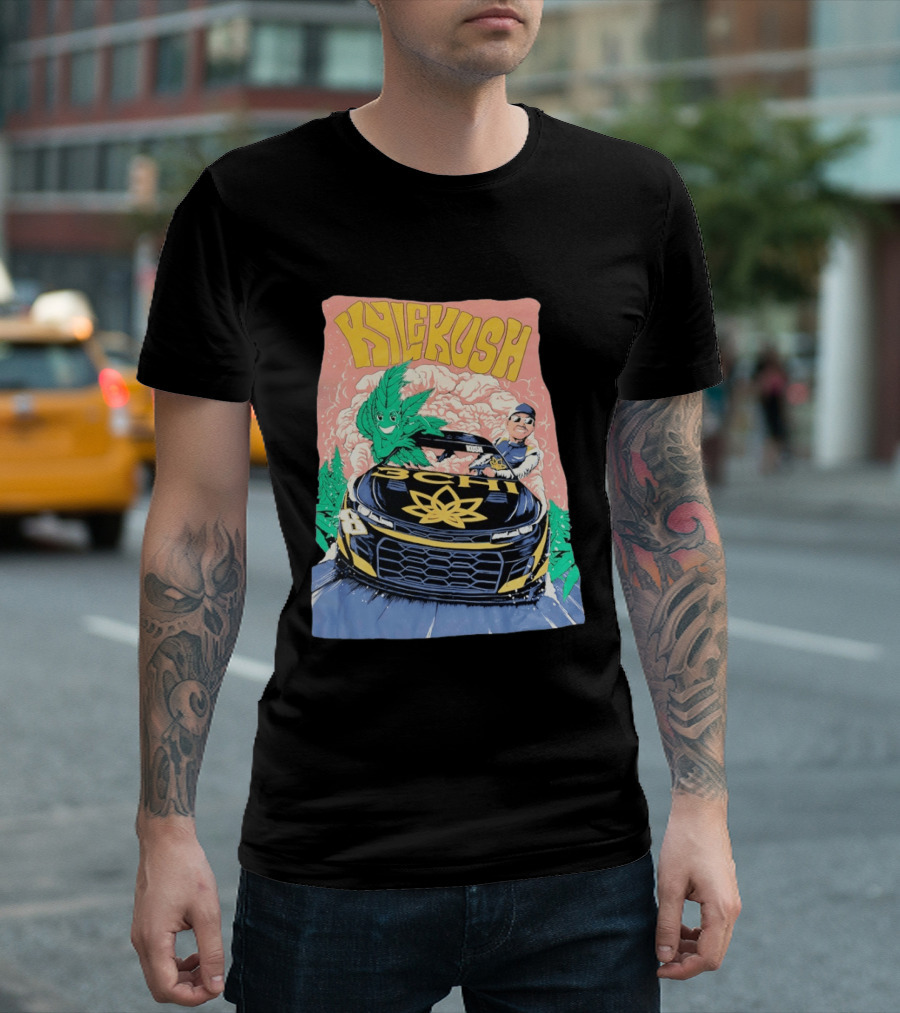Kyle Kush NASCAR 8 3CHI Racing Car Cannabis T-Shirt
