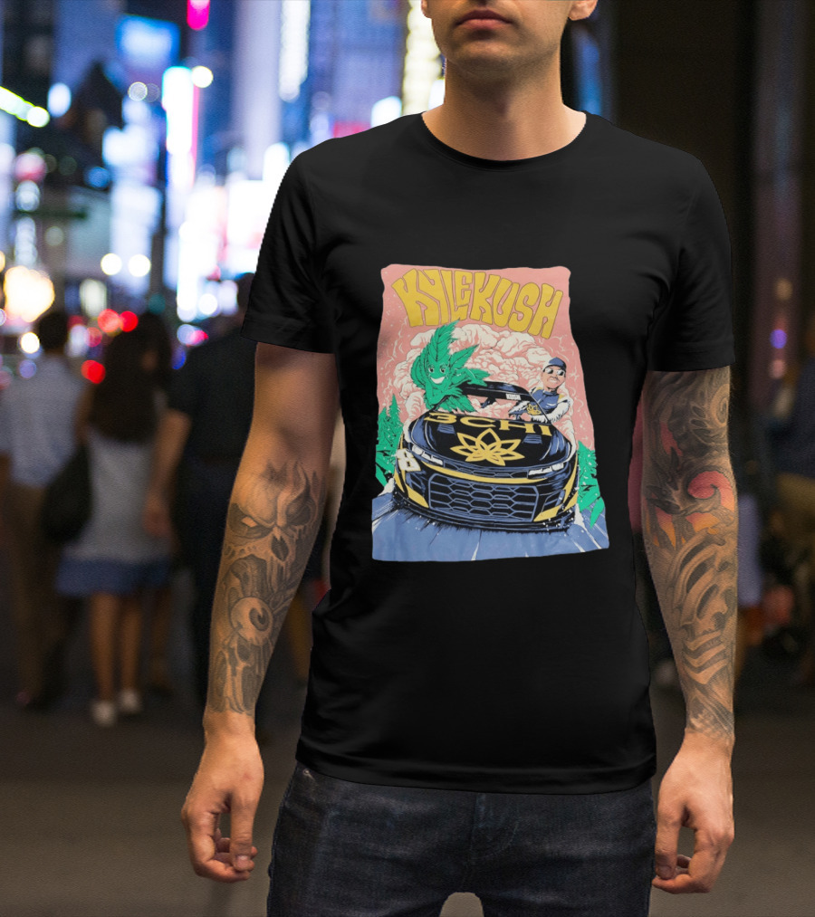 Kyle Kush NASCAR 8 3CHI Racing Car Cannabis T-Shirt