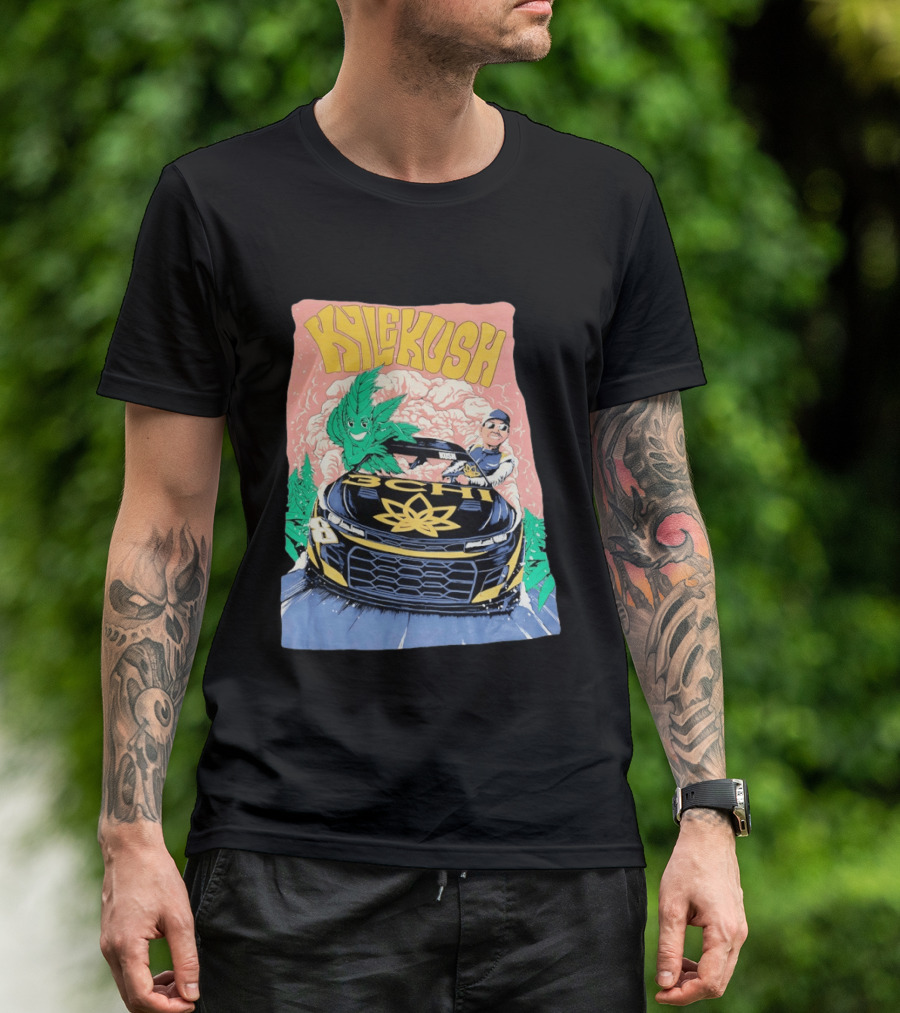 Kyle Kush NASCAR 8 3CHI Racing Car Cannabis T-Shirt