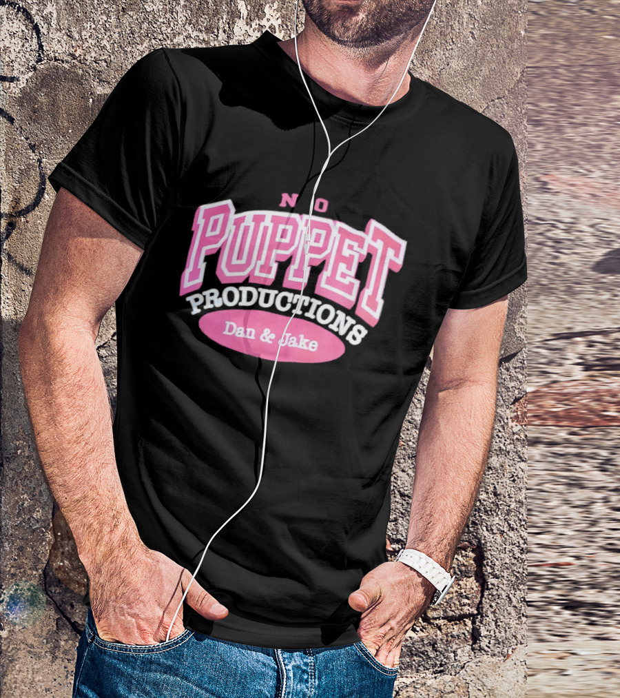 No Puppet Productions Dan & Jake Pink T-Shirt