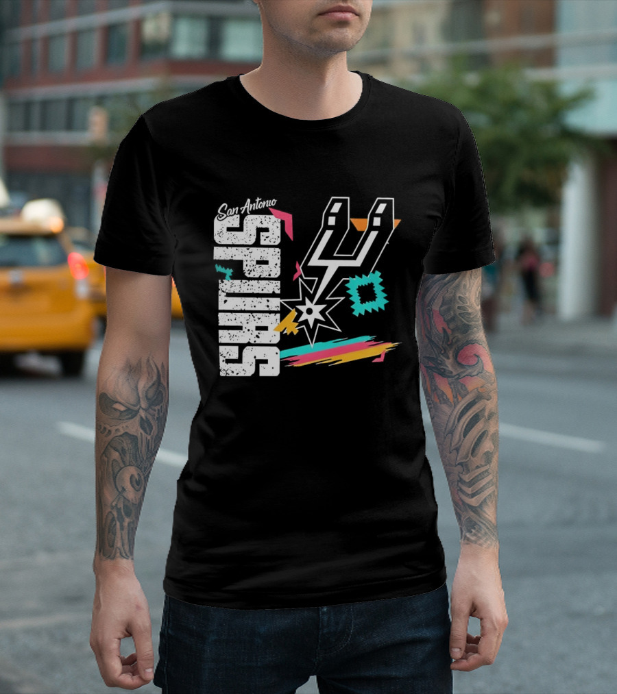 San Antonio Spurs Texas Basketball Retro Style NBA Team T-Shirt