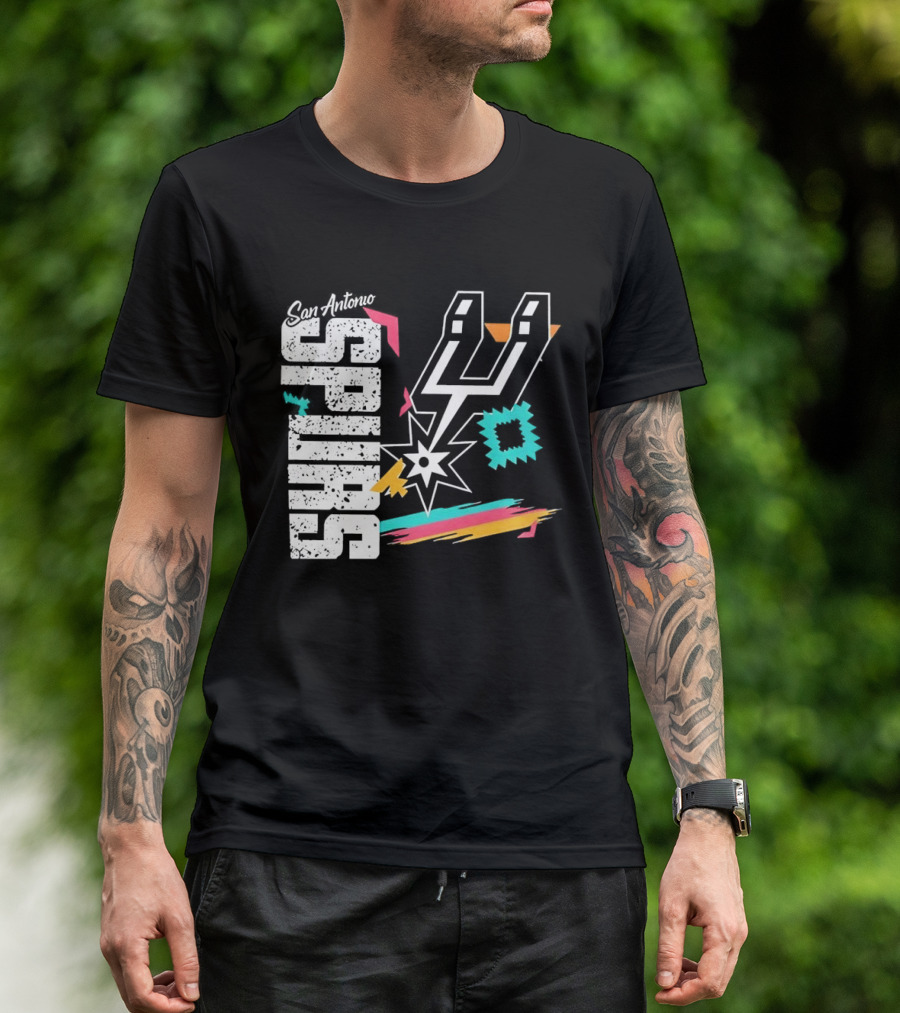 San Antonio Spurs Texas Basketball Retro Style NBA Team T-Shirt