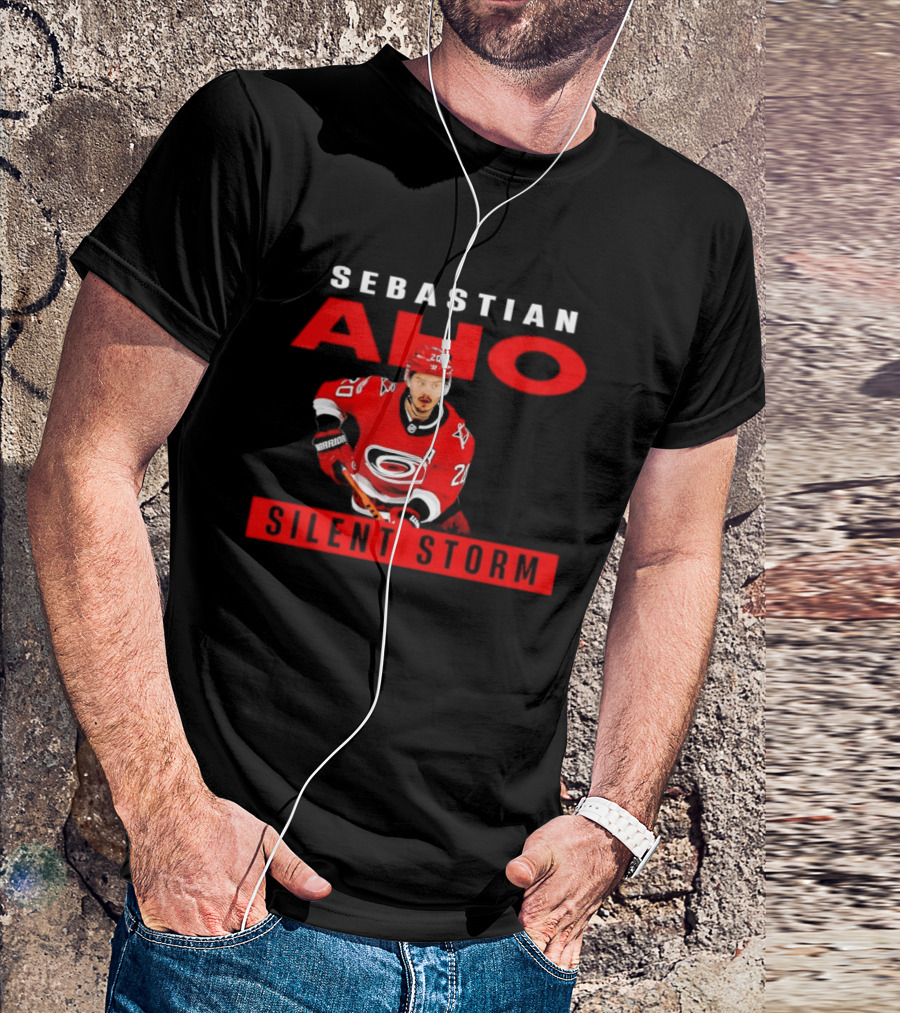 Sebastian Aho Carolina Hurricanes Silent Storm NHL T-Shirt