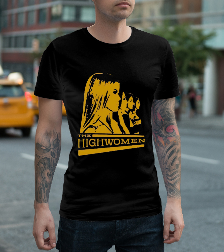 The Highwomen 2026 Group Profile Logo In Bold Yellow T-Shirt