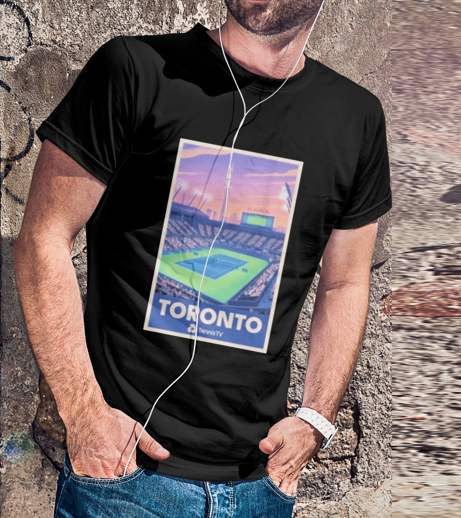 Toronto Tennis Stadium Illustration Tennis TV T-Shirt