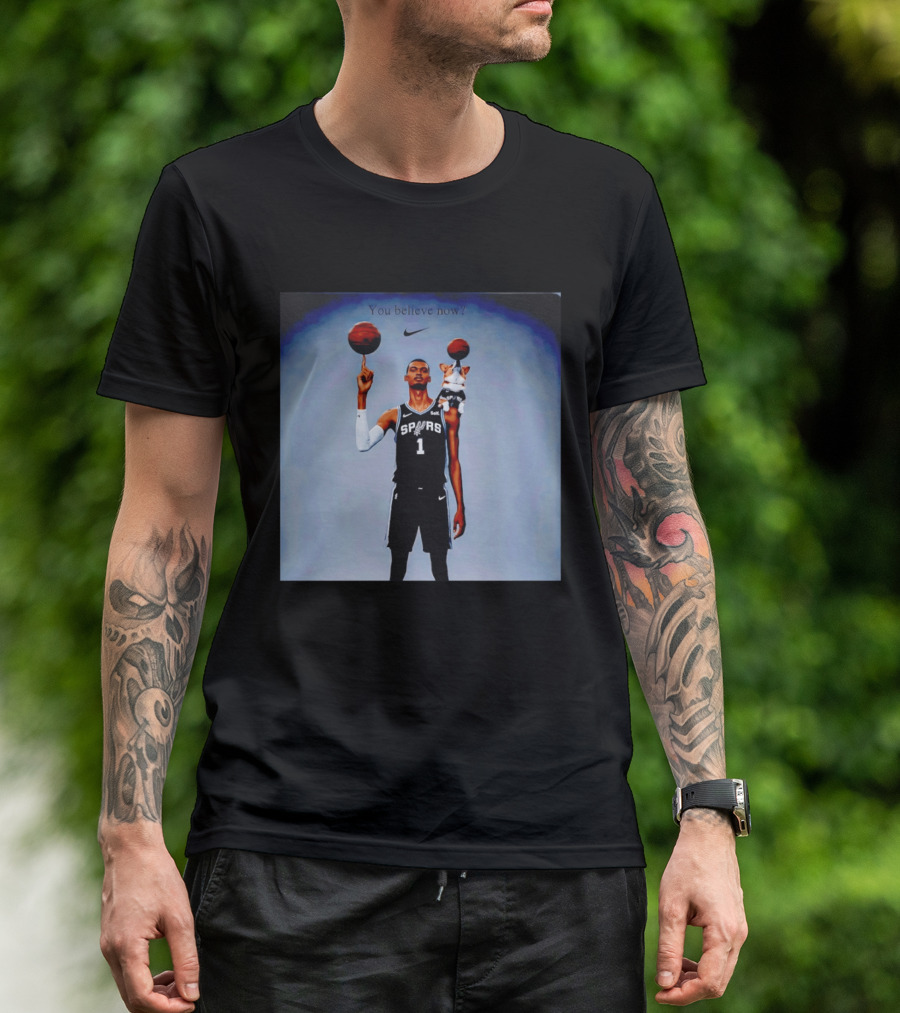 Victor Wembanyama NBA San Antonio Spurs Corgi You Believe Now T-Shirt