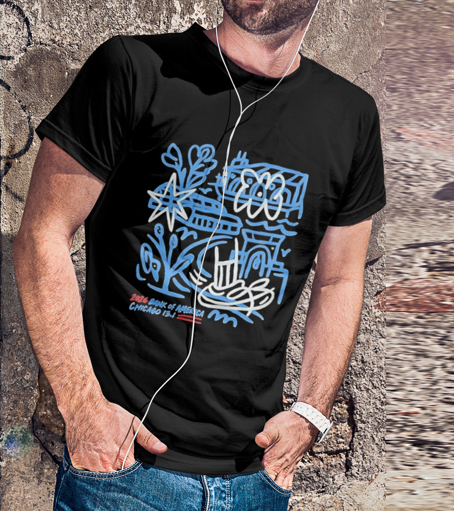 2026 Bank Of America Chicago 13.1 Race Skyline And Landmarks T-Shirt