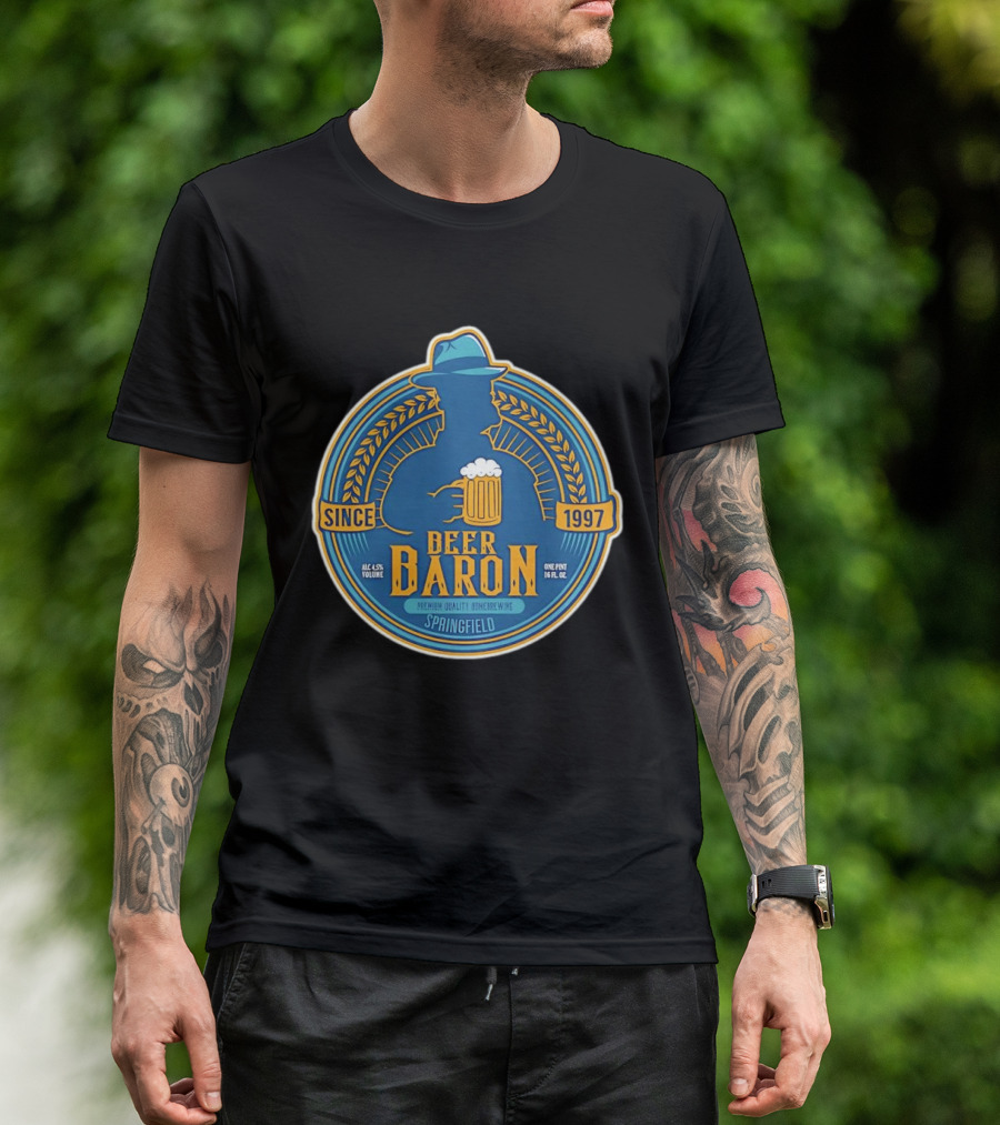 Beer Baron Since 1997 Premium Quality Homebrewing Springfield T-Shirt