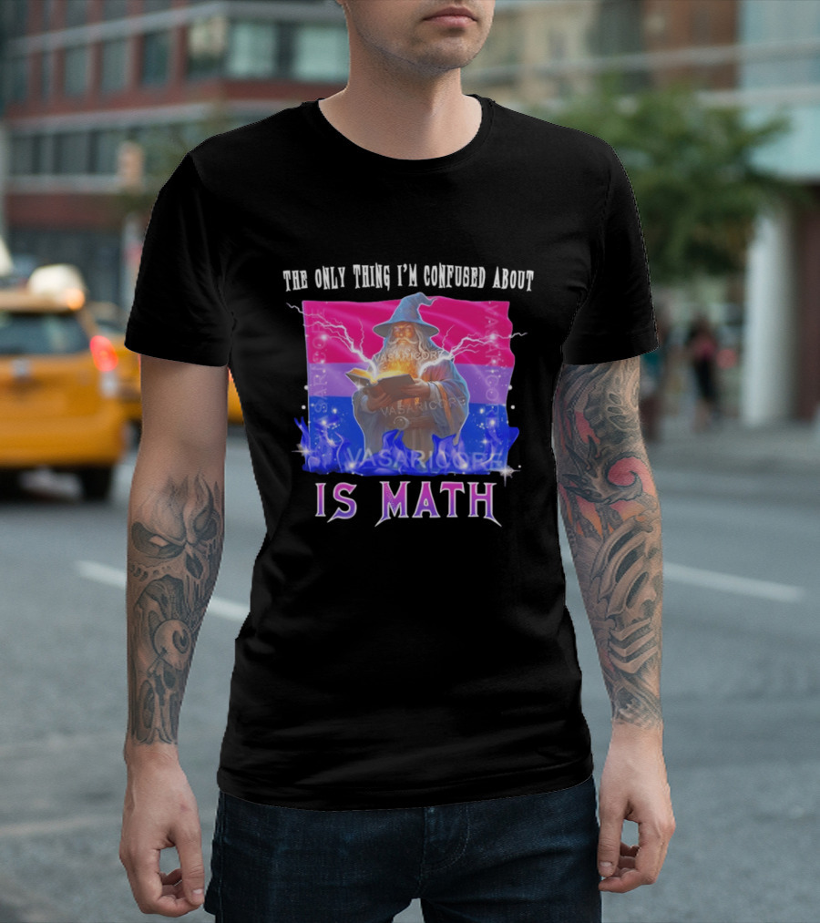Bisexual Confused About Math Wizard With Flag T-Shirt
