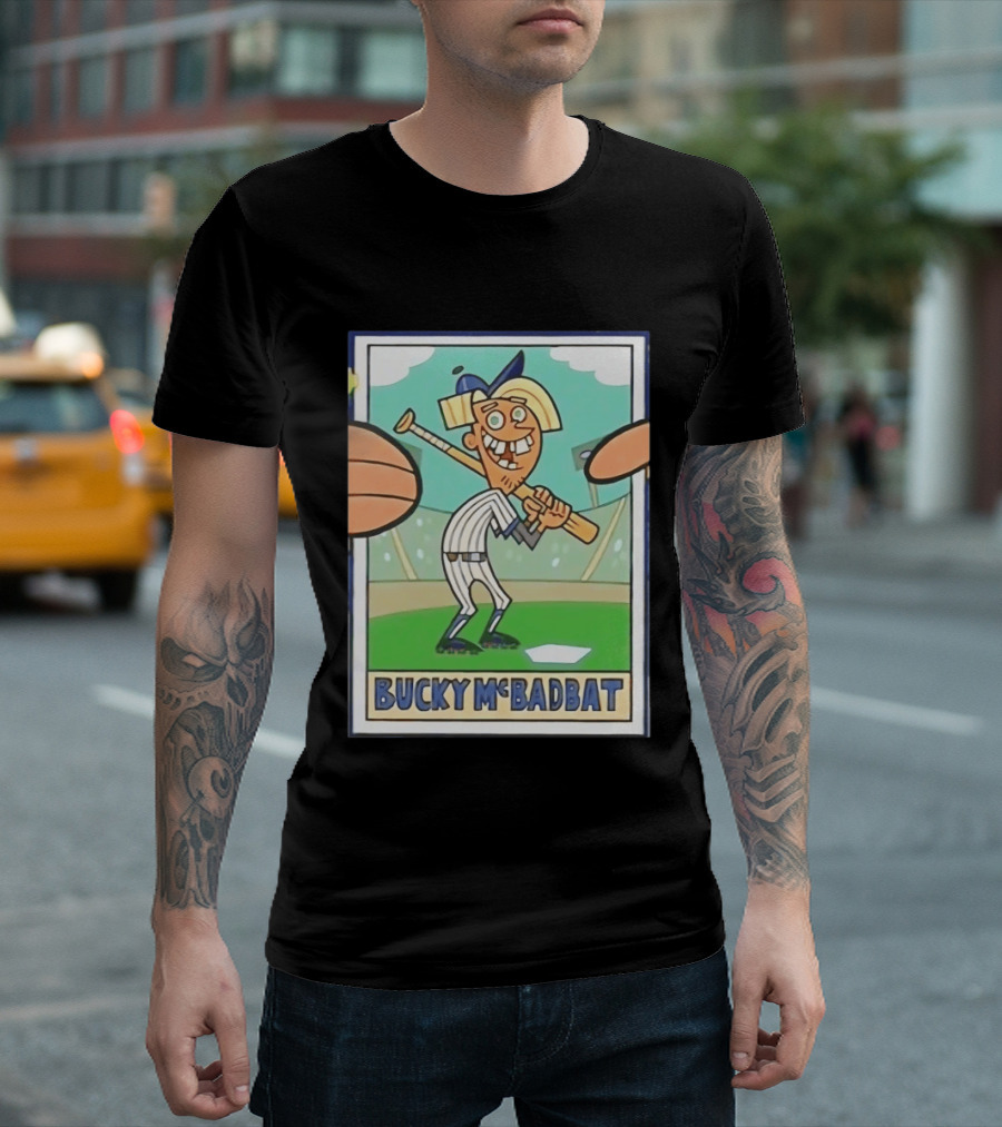 Bucky McBadbat Baseball Card The Fairly OddParents Trading Cards T-Shirt
