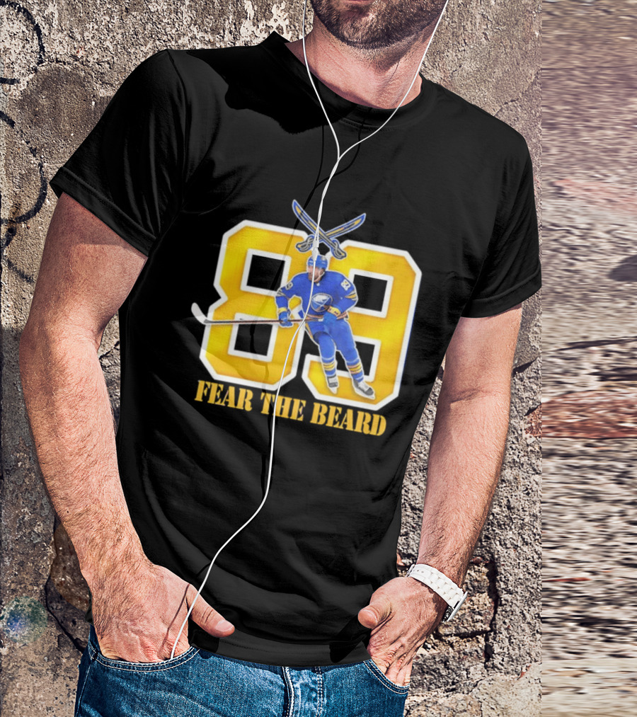 Buffalo Sabres Alex Tuch 89 Fear The Beard Hockey Player Fan Gear T-Shirt