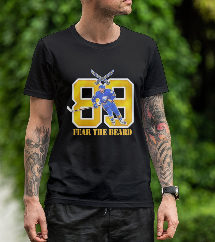 Buffalo Sabres Alex Tuch 89 Fear The Beard Hockey Player Fan Gear T-Shirt