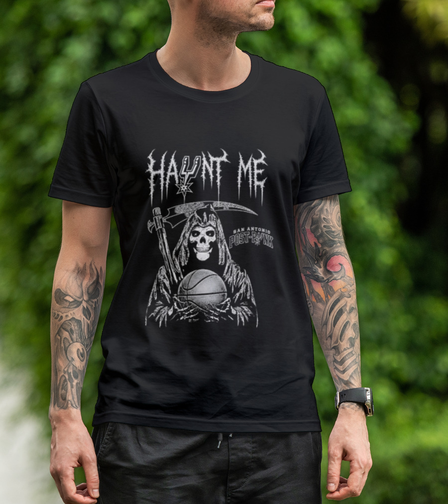 San Antonio Spurs Haunt Me Grim Reaper Basketball T-Shirt
