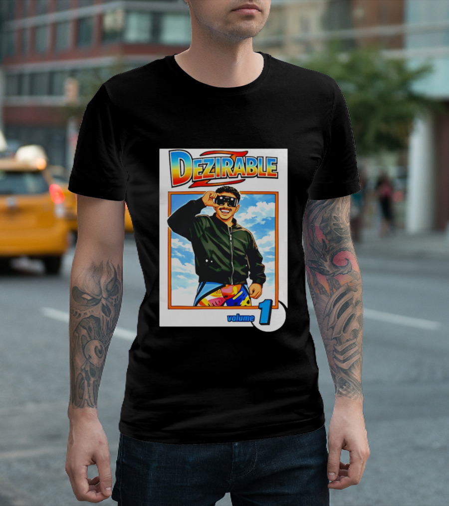 Dezirable Volume 1 Manga Cover Retro Style Sunglasses Colorful T-Shirt