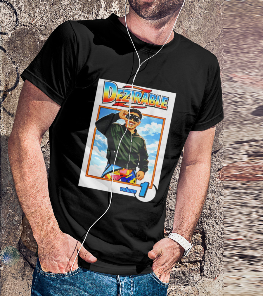 Dezirable Volume 1 Manga Cover Retro Style Sunglasses Colorful T-Shirt